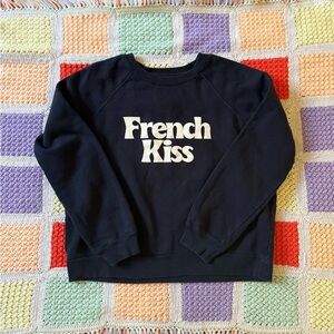 Sézane French Kiss Swearshirt - Navy